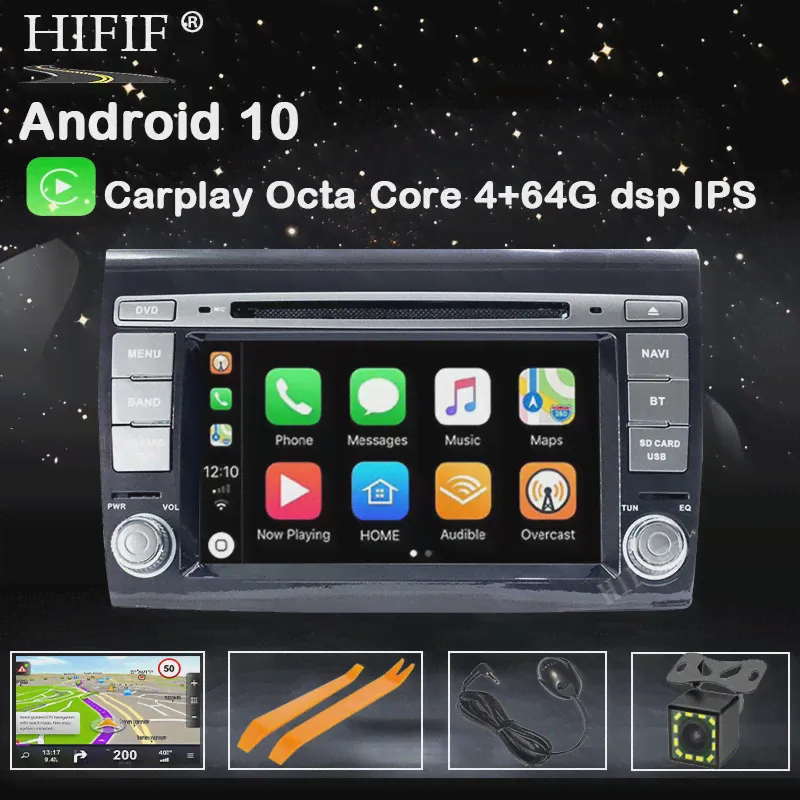 PX5 DSP 2Din Android 10 Автомобильный Мультимедийный плеер для Fiat/Bravo 2007 2008 2009 2010 2011 2012 DVD Automotivo GPS Радио 2 ГБ оперативной памяти DSP