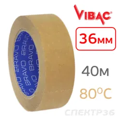 Скотч малярный BRAVO 36мм х 40м термостойкий КОРИЧНЕВЫЙ до 80°С-0