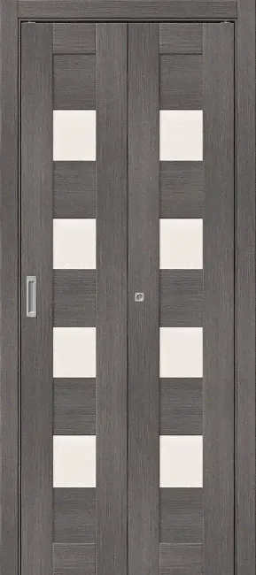 Межкомнатные двери, Складные двери, Эко Шпон, Bravo Браво-23 Grey Melinga