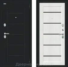 Дверь Bravo Борн Букле черное/Bianco Veralinga
