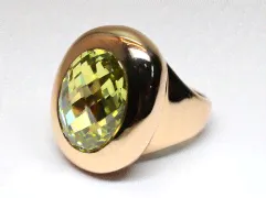 Крупное кольцо Roberto Bravo с цитрином 750 пробы