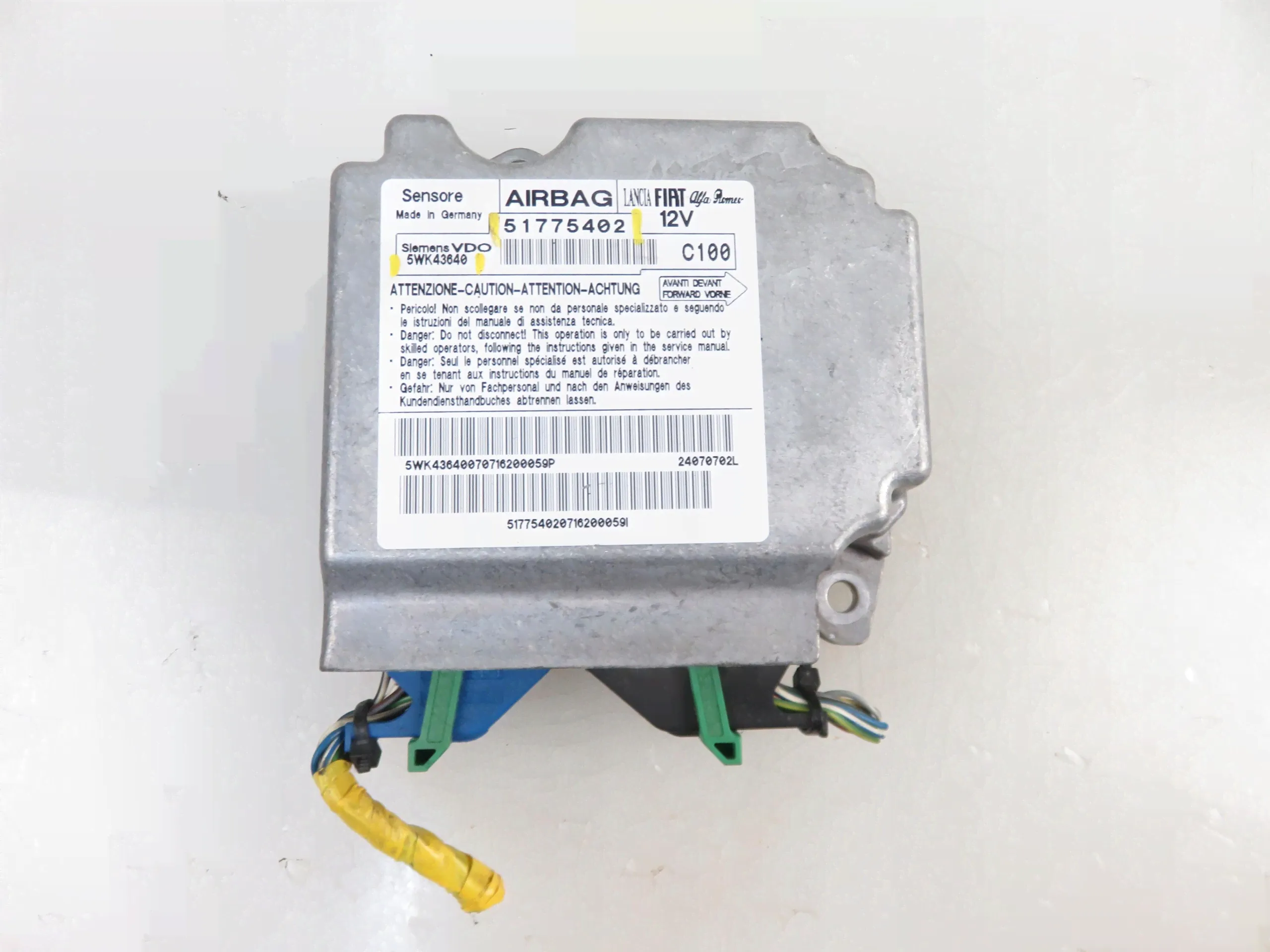 Блок AirBag Fiat Bravo 2 поколение (2007-2014), 8776620