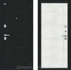 Дверь Bravo Проф Букле черное/Bianco Veralinga