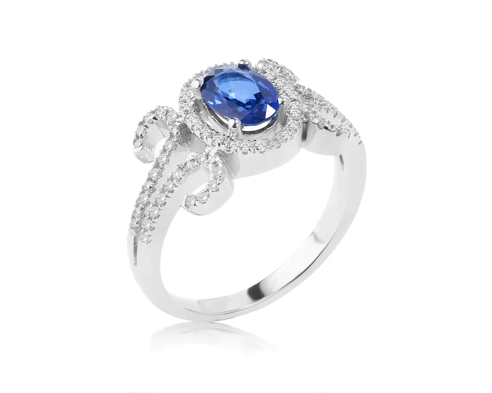 Оригинальное золотое кольцо с сапфиром 1.14ct Roberto Bravo-0