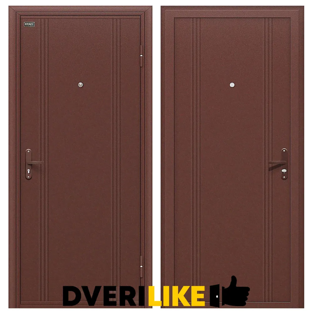 Входная дверь BRAVO «Door Out 101» Антик Медь