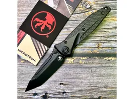 Нож складной MicroTech MCT2611DLC Socom Bravo, M390 Tanto DLC Blade, Titanium Bolster, Carbon Fiber Handle