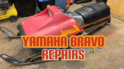 Snowmobile Repair - yamaha bravo - Rust, Hood, Ski's -Part 1
