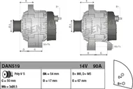 Генератор Denso для Fiat Bravo II 2007-2014. Артикул DAN599