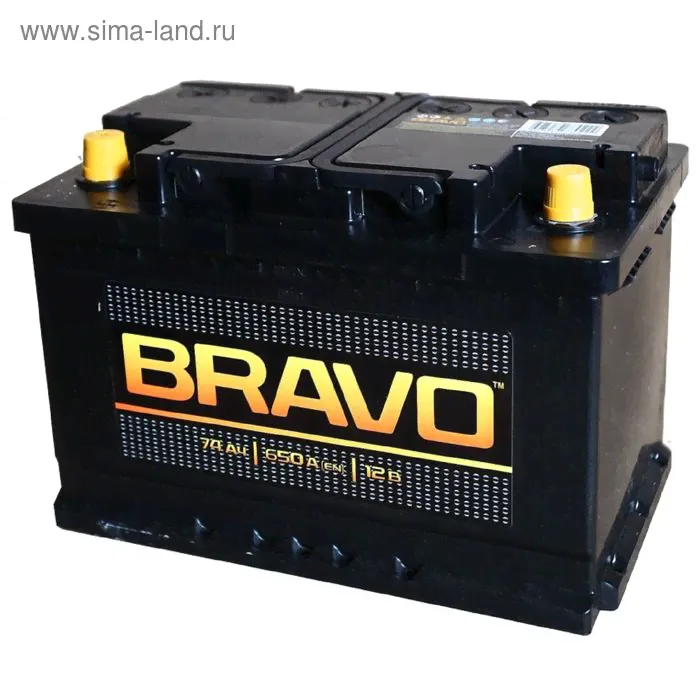 Автомобильный аккумулятор BRAVO 74 А/ч - 6 СТ АПЗ, обратная полярность-0